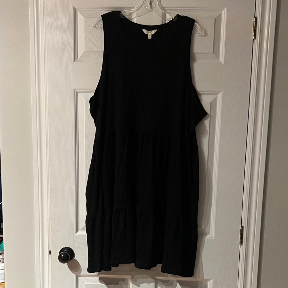 Terra & Sky Black Sleeveless Mini Dress